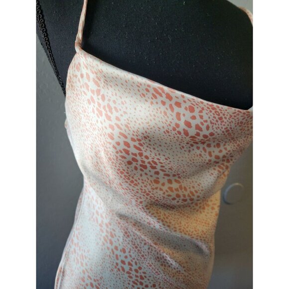 Audrey 3+1 Pink Patterned Adjustable Slip Dress Size S Y2k 90's Party Clubwear - Picture 2 of 10